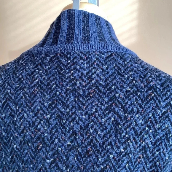 CHIARAMENTE Navy Tweed Duster Cardigan Size M - Picture 6 of 15